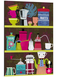 Magnettafel Regal eines Kaffeeliebhabers