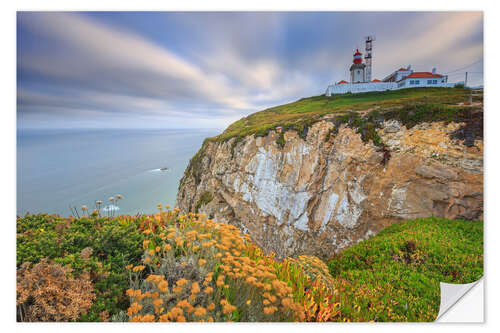 Självhäftande poster Sunset on Cabo da Roca Sintra Portugal