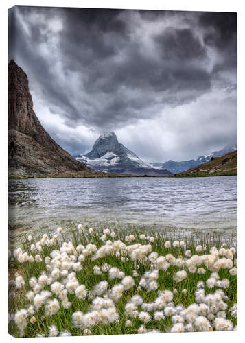 Lærredsbillede Storm clouds Matterhorn Switzerland