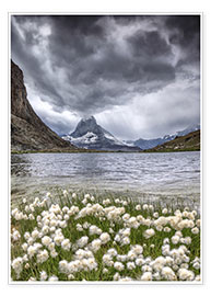 Wall print  Storm clouds Matterhorn Switzerland - Roberto Sysa Moiola