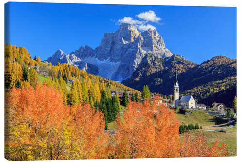 Lærredsbillede Autumn colors Monte Pelmo Dolomites Italy