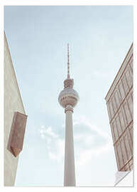 Selvklebende plakat Fernsehturm Berlin