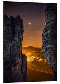 Tableau en aluminium Bastei et Lilienstein