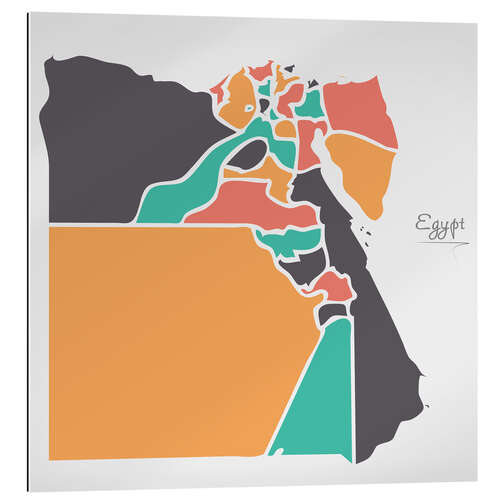 Galleriprint Egypt map modern abstract with round shapes