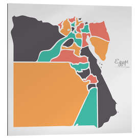 Gallery print Egypt map modern abstract with round shapes