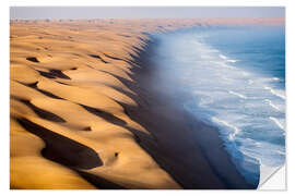 Selvklebende plakat Namib Desert meets the Ocean, Namibia Africa