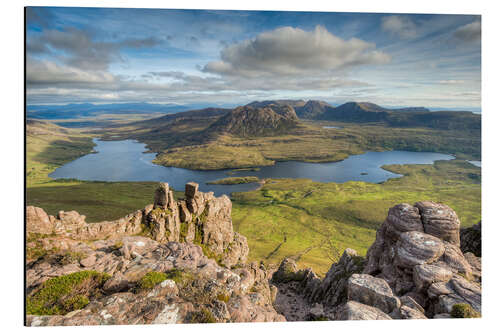 Aluminiumsbilde View from Stac Pollaidh in Scotland