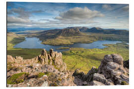 Alubild Blick vom Stac Pollaidh in Schottland