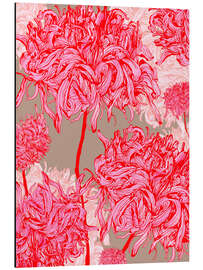 Magnettafel Pinkfarbene Chrysanthemen