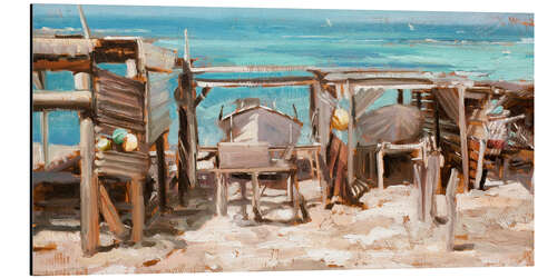 Aluminium print Fishing boats, Ibiza