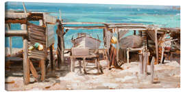 Canvas print Fishing boats, Ibiza