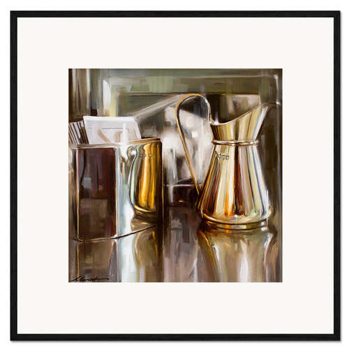 Gerahmter Kunstdruck Im Café