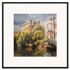 Framed art print Home on the canal