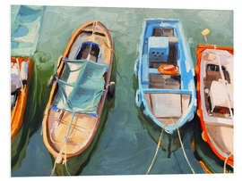 Foam board print Fishing boats