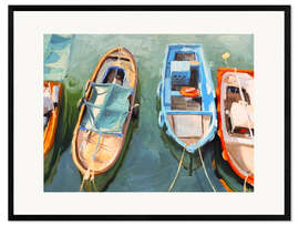 Framed art print Fishing boats