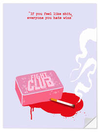 Selvklebende plakat Fight Club sitat