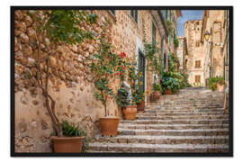 Gerahmter Kunstdruck Fornalutx - Schönstes Dorf Mallorcas