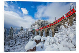 Aluminium print Bernina Express Train, Switzerland