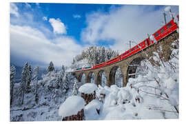 Foam board print Bernina Express Train, Switzerland