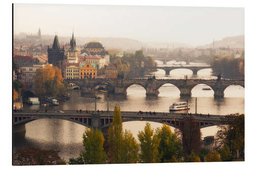 Alubild Die Brücken von Prag