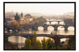 Gerahmter Kunstdruck Die Brücken von Prag