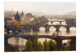 Tableau en PVC Les ponts de Prague