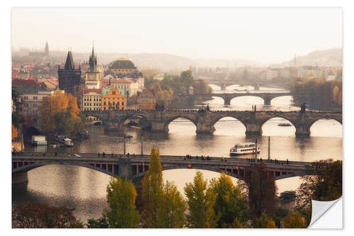 Sticker mural Les ponts de Prague