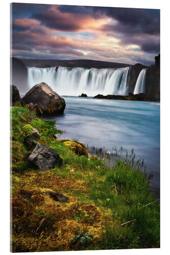 Akrylbilde Godafoss waterfall Iceland