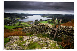 Aluminium print Lake District View