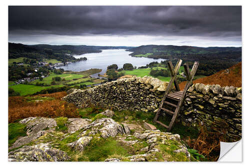 Wall sticker Lake District View