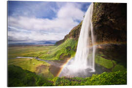 Gallery Print Wasserfall mit Regenbogen