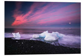 Tableau en PVC Icebergs sur une plage islandaise 