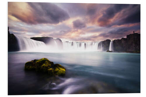 Hartschaumbild Godafoss Wasserfall