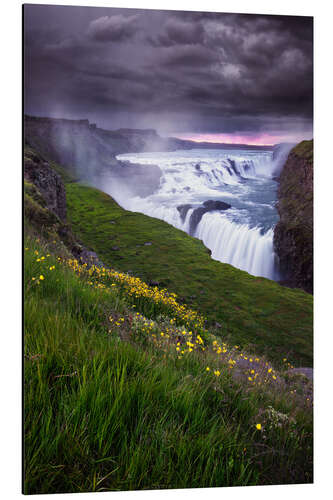 Aluminiumtavla Gullfoss Waterfall Iceland