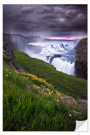 Wandsticker Gullfoss Wasserfall Island