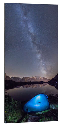 Aluminiumsbilde Panoramic of Milky Way on Mont Blanc, France