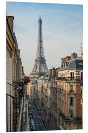 Foam board print View over the rooftops of Paris, France