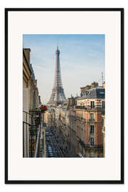 Gerahmter Kunstdruck Blick über die Dächer von Paris, Frankreich