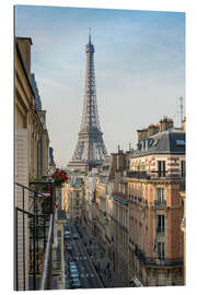 Quadro em plexi-alumínio View over the rooftops of Paris, France