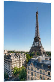 Foam board print Eiffel Tower in Paris, France