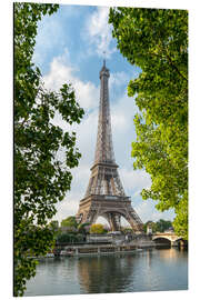 Cuadro de aluminio Eiffel Tower on the Seine River, Paris, France