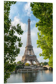 Foam board print Eiffel Tower on the Seine River, Paris, France