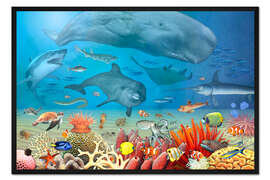 Gerahmter Kunstdruck Tiere im Meer