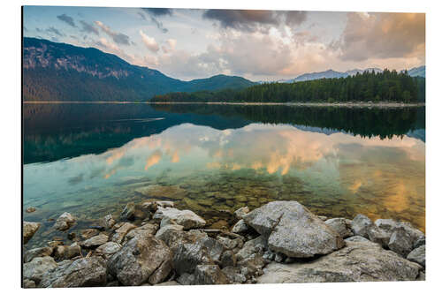 Alubild Eibsee am Morgen