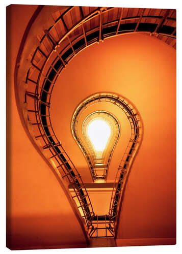 Tableau sur toile Ampoule dans l'escalier