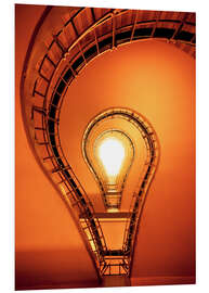 PVC-taulu Light bulb in staircase