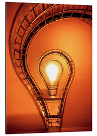 Magnettafel Glühbirne im Treppenhaus