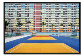 Gerahmter Kunstdruck Leben in einem Regenbogen, Hongkong