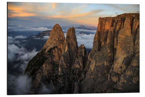 Tableau en aluminium Aerial view of Punta Santner, Sciliar, South Tyrol, Italy