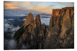 Cuadro de aluminio Aerial view of Punta Santner, Sciliar, South Tyrol, Italy